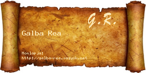 Galba Rea névjegykártya